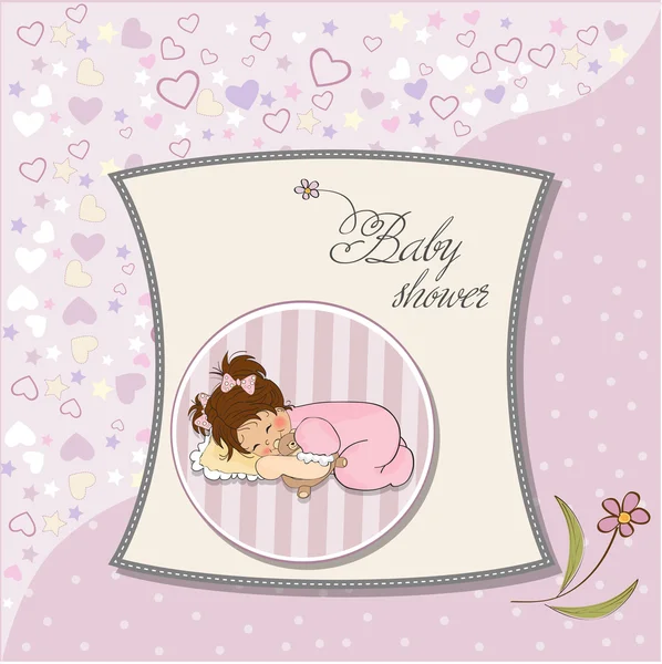 Baby douche uitnodiging — Stockvector