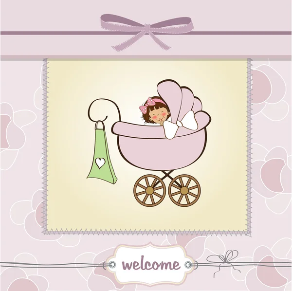 Tarjeta de bienvenida bebé — Archivo Imágenes Vectoriales