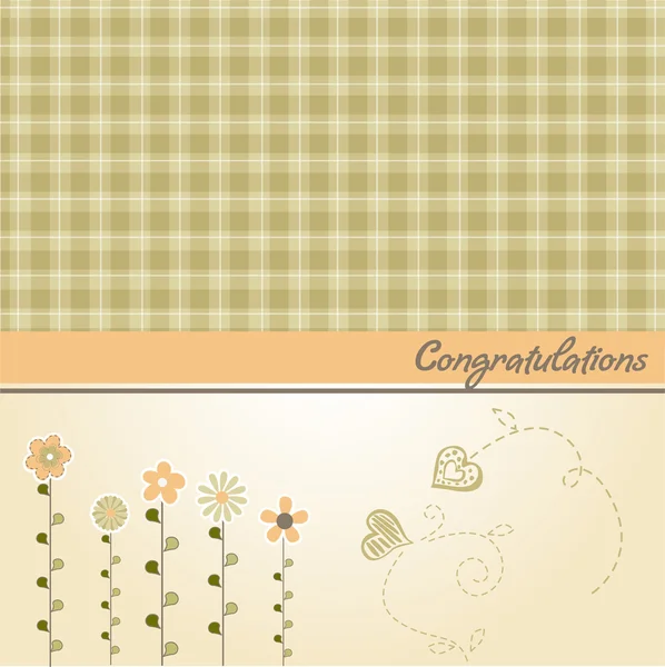 Congratulation floral card — Stock Vector