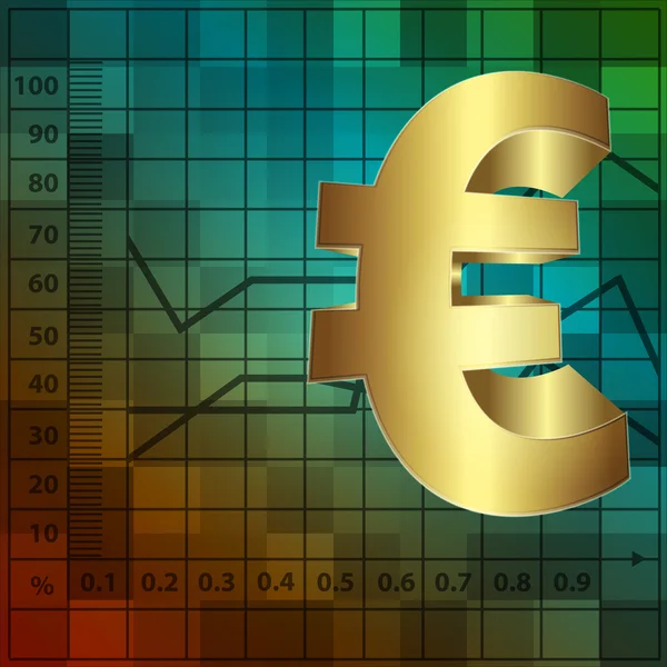 Financiële achtergrond met eurosymbool — Stockvector