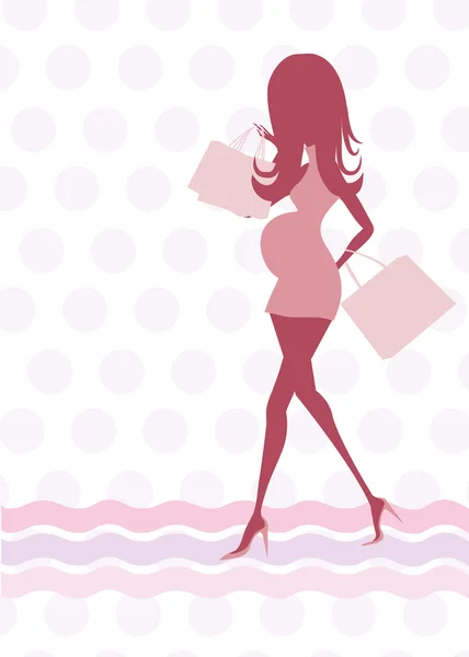 Pregnant woman — Stock Vector