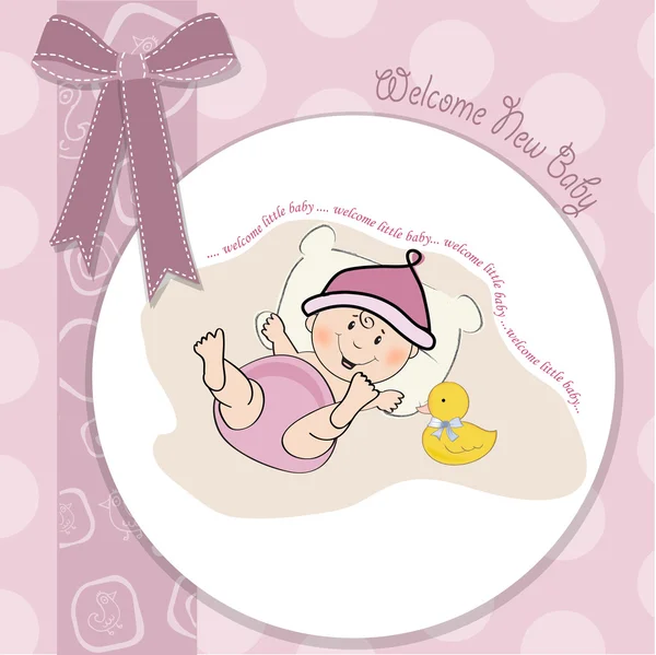 Welcome baby card — Stock Vector