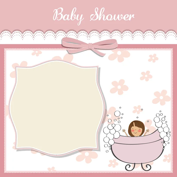 Baby douche kaart — Stockvector