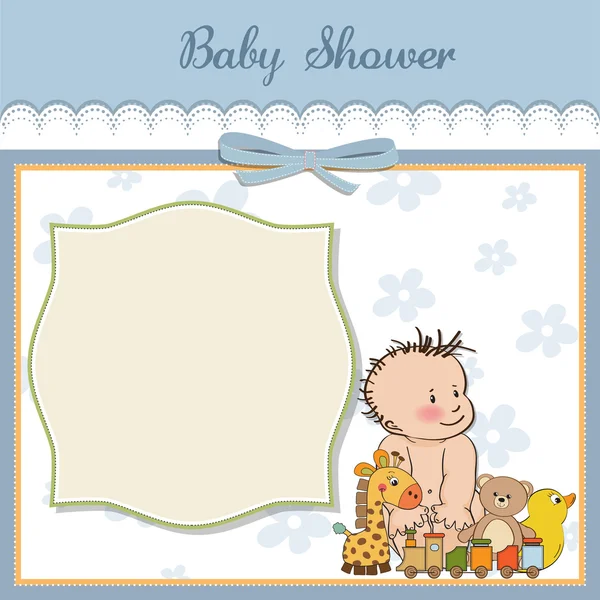 Baby douche kaart — Stockvector