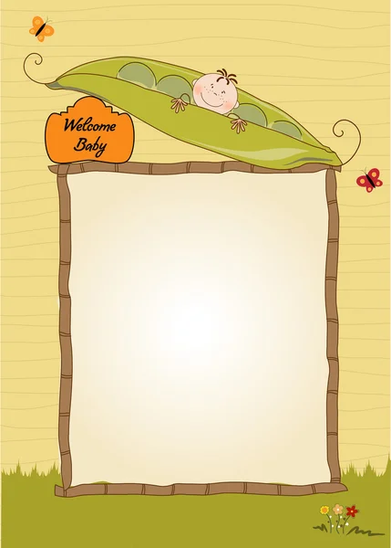 Tarjeta de felicitación Baby shower — Vector de stock