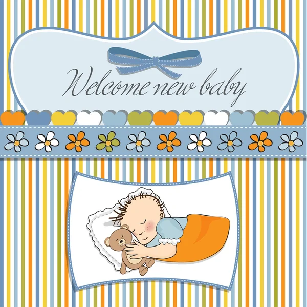 Carte de bienvenue bébé — Image vectorielle