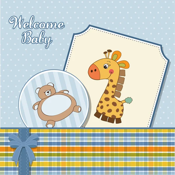 Baby douche kaart — Stockvector