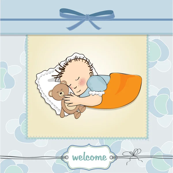 Welcome baby card — Stock Vector