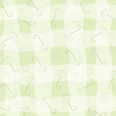 Childish seamless pattern with umbrellas clipart