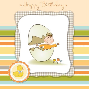 Bebek Duyuru kart bebek kabuğu ile