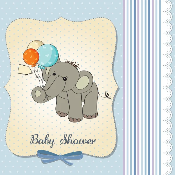 Baby jongen douche kaart — Stockvector