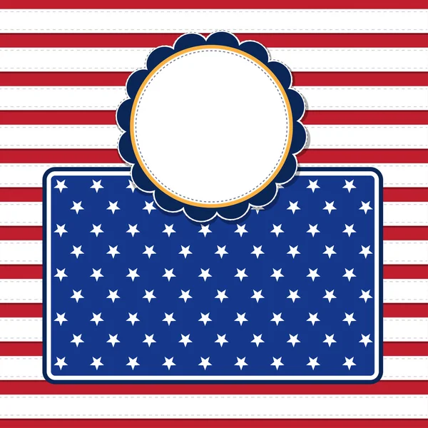 Amerikaanse vlag, 4 juli — Stockvector