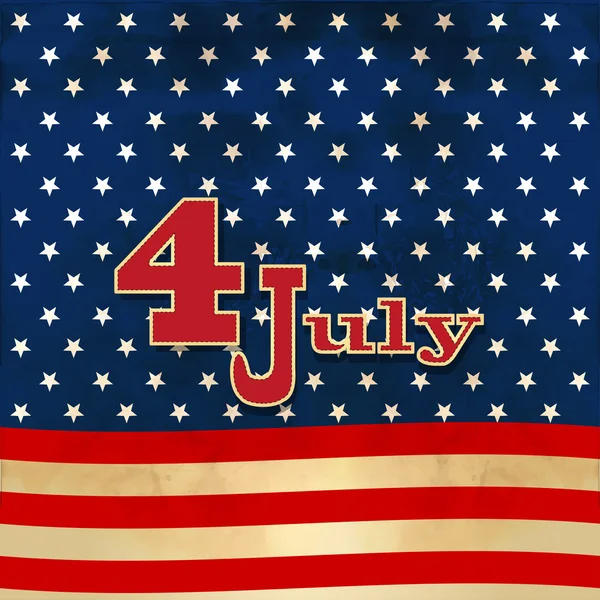 アメリカの国旗、7 月 4 日 — ストックベクタ
