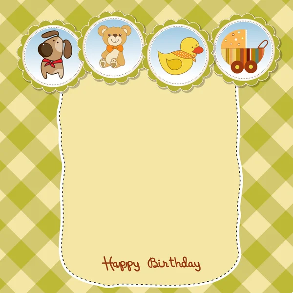 Tarjeta de felicitación de cumpleaños — Vector de stock