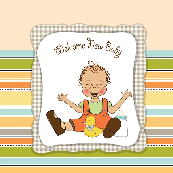 Benvenuto baby card — Vettoriale Stock