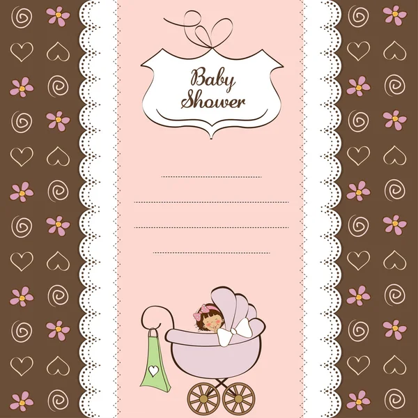 Tarjeta de bienvenida bebé — Vector de stock