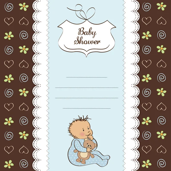 Carte de bienvenue bébé — Image vectorielle