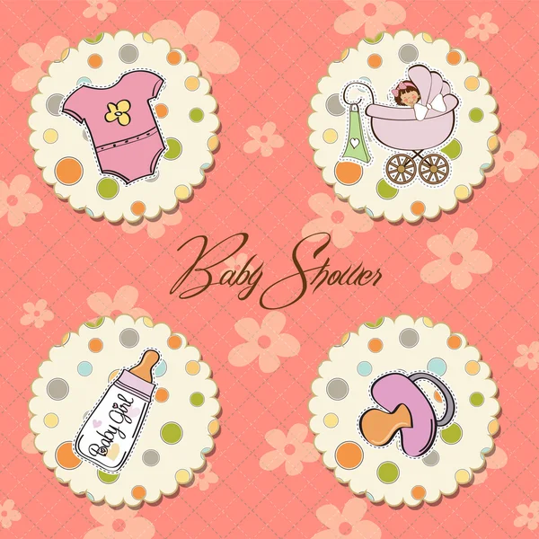 Welcome baby card — Stock Vector