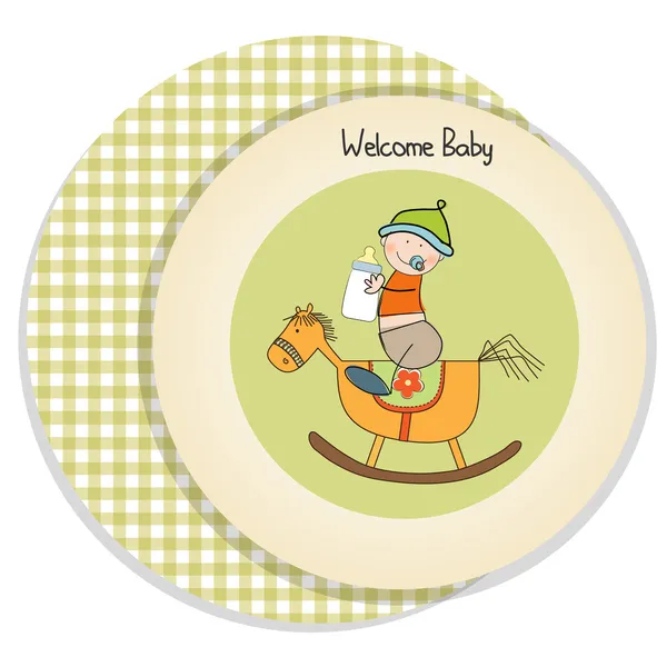 Carte de bienvenue bébé — Image vectorielle