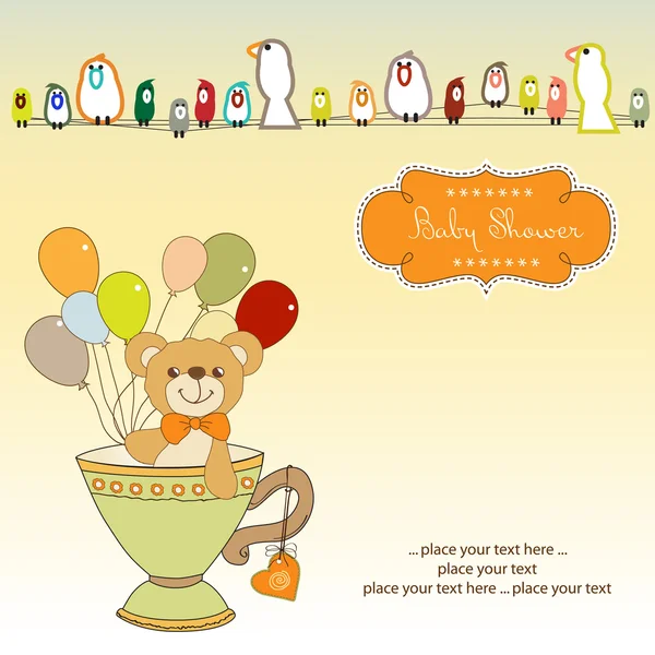 Baby shower kort — Stock vektor