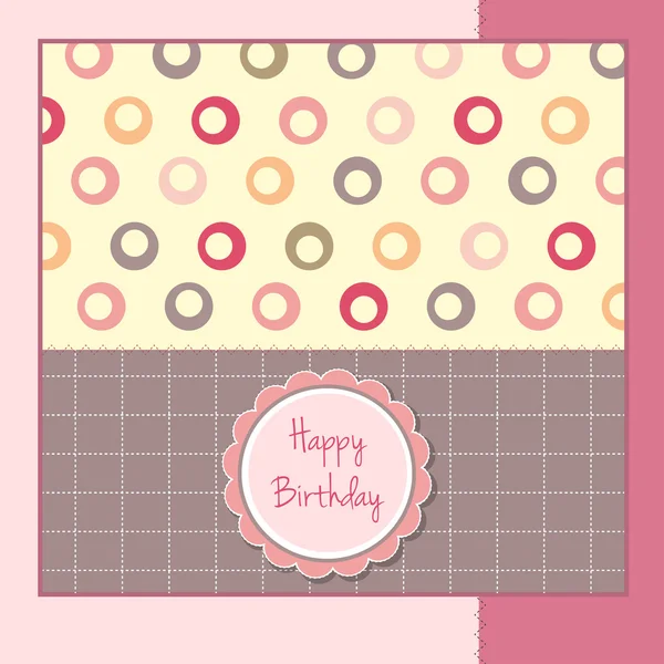 Tarjeta de felicitación de cumpleaños — Vector de stock