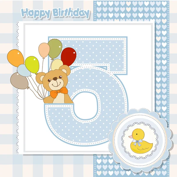 Fifth anniversary of the birthday — Stock Vector