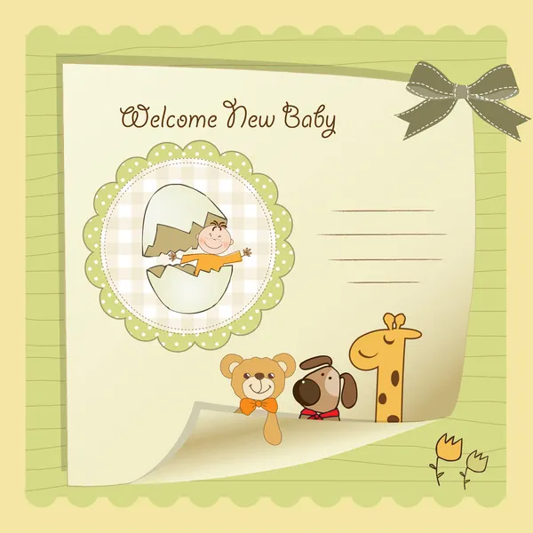 Carte de bienvenue bébé — Image vectorielle