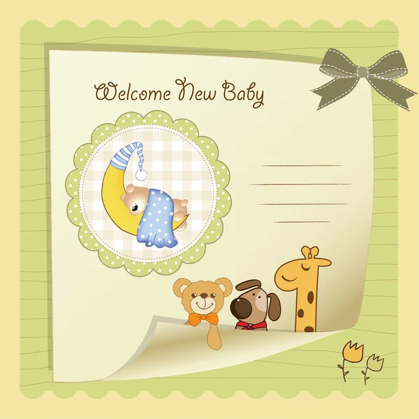 Carte de bienvenue bébé — Image vectorielle
