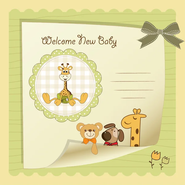 Welcome baby card — Stock Vector