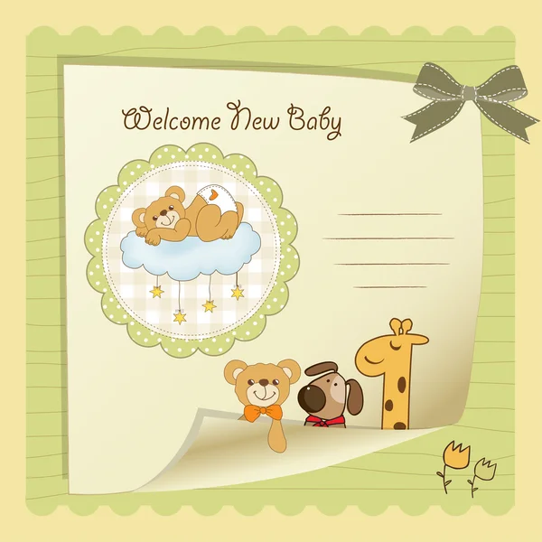 Carte de bienvenue bébé — Image vectorielle