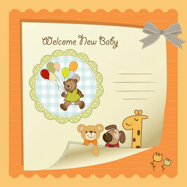 Welcome baby card — Stock Vector