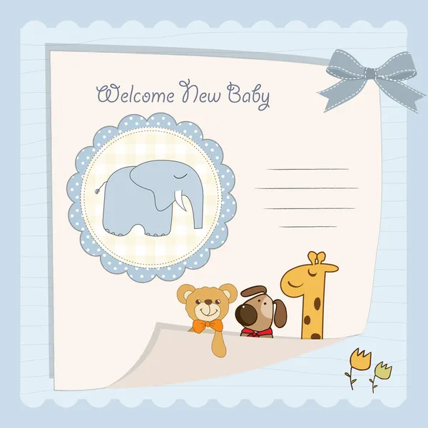 Carte de bienvenue bébé — Image vectorielle