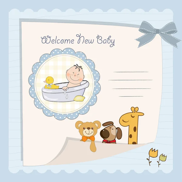 Bem-vindo baby card — Vetor de Stock