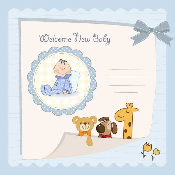 Carte de bienvenue bébé — Image vectorielle