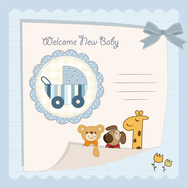 Carte de bienvenue bébé — Image vectorielle