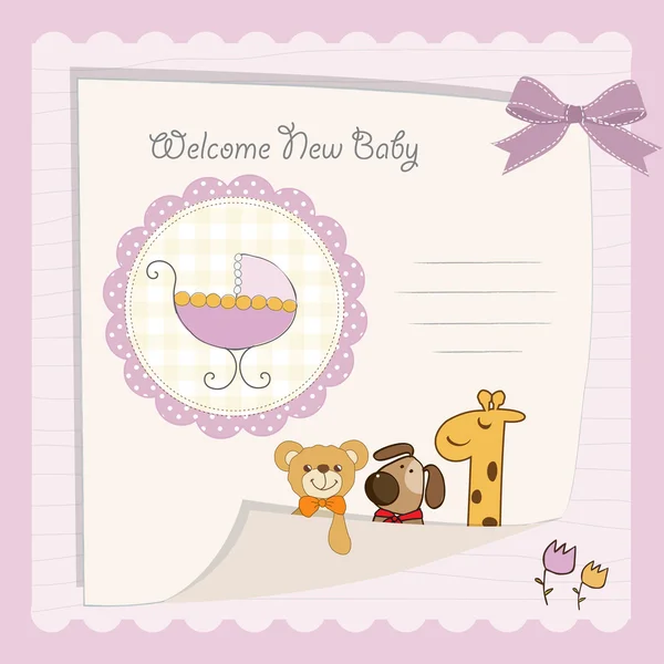 Carte de bienvenue bébé — Image vectorielle