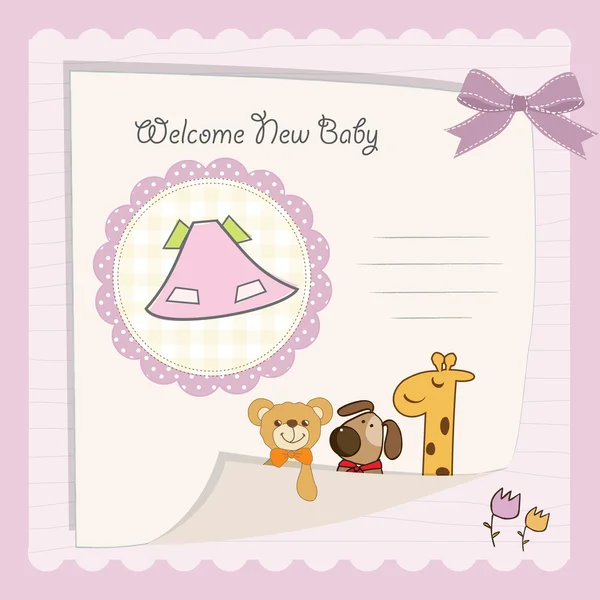 Carte de bienvenue bébé — Image vectorielle