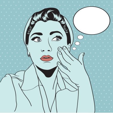 Vintage popart meisje