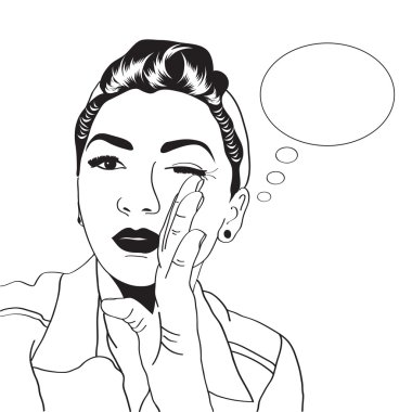 Vintage popart meisje