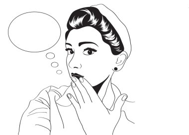 Vintage popart meisje