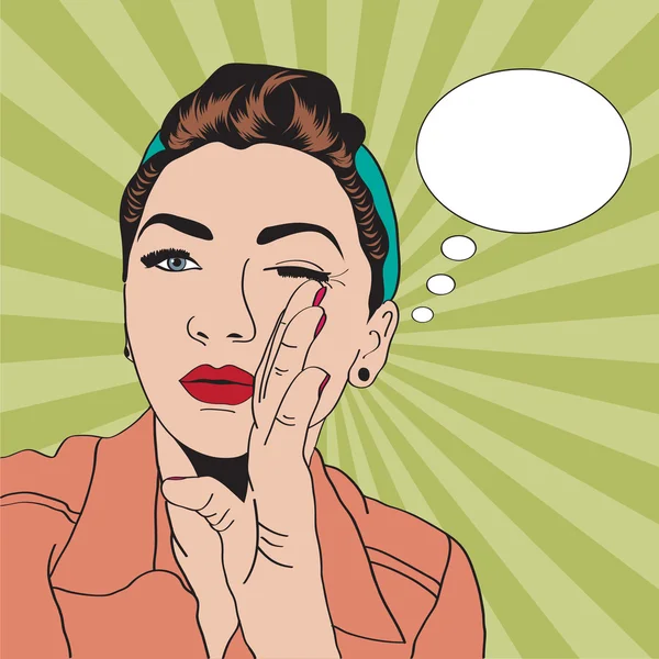 Vintage popart meisje