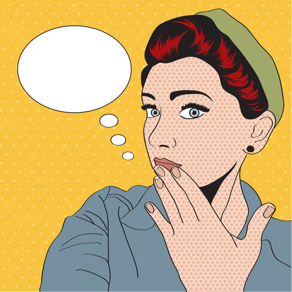 винтажная девушка поп-арта
