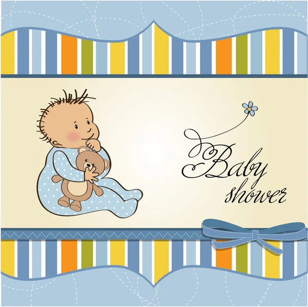 Carte de bienvenue bébé — Image vectorielle