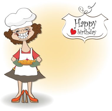 kadın ve pasta