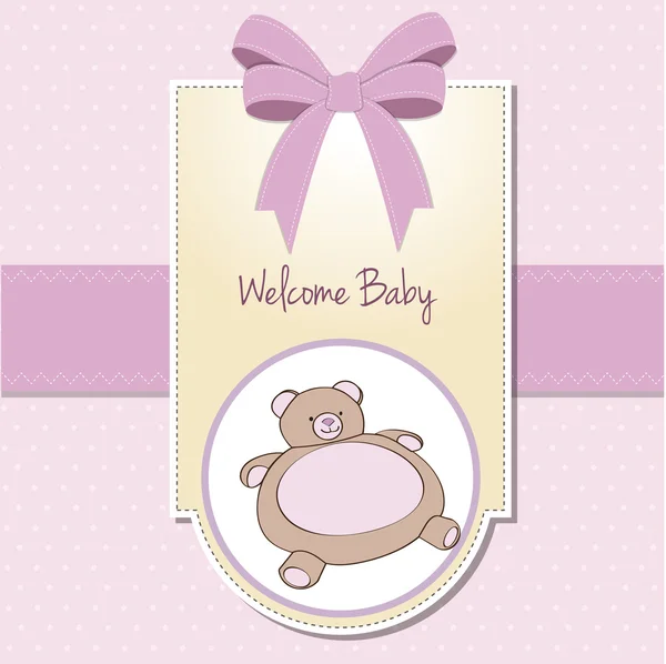 Bem-vindo baby card — Vetor de Stock
