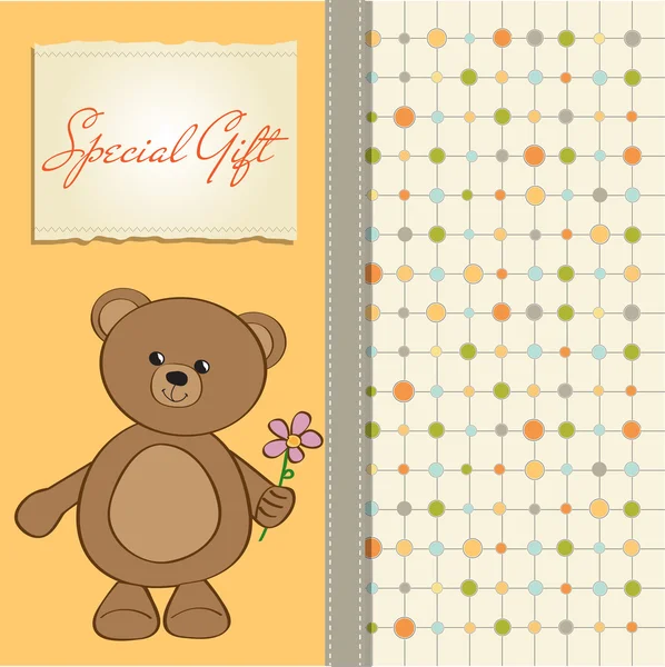 Card with teddy bear — Stock Vector