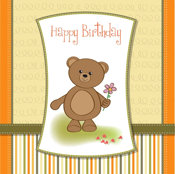 Card with teddy bear — Stock Vector