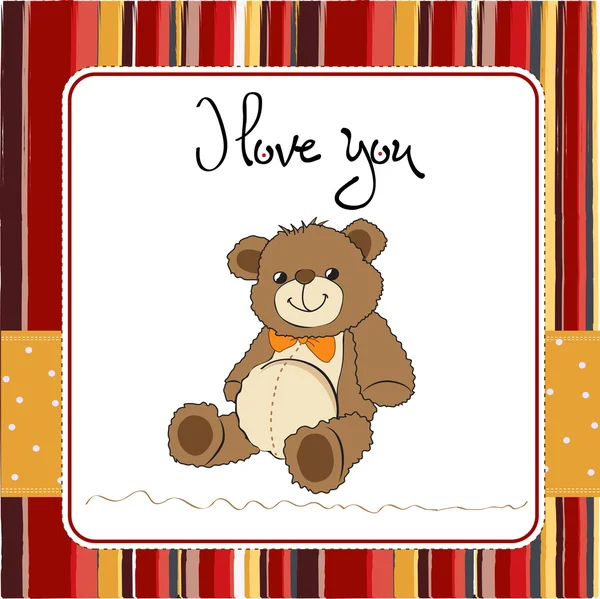 Card with teddy bear — Stock Vector