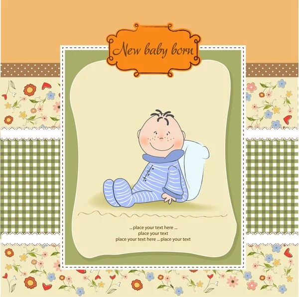 Welcome baby card — Stock Vector