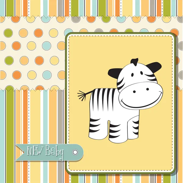 Scheda con zebra — Vettoriale Stock